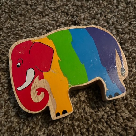 Lanka Kade Rainbow Elephant Wood Toy 25th Anniversary Fair Trade Eco Friendly - Picture 3 of 6